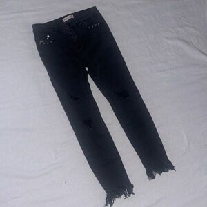 Stradivarius High Waisted Black Jeans Size 4